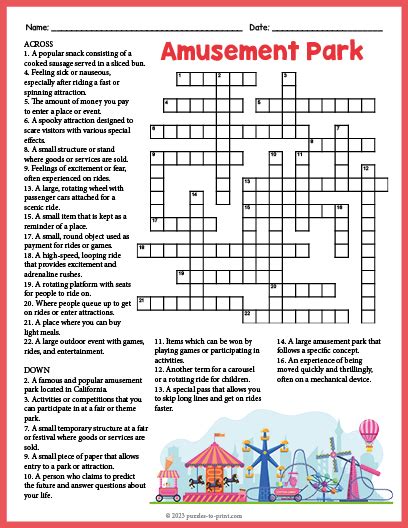 Theme park transport Crossword Clue .